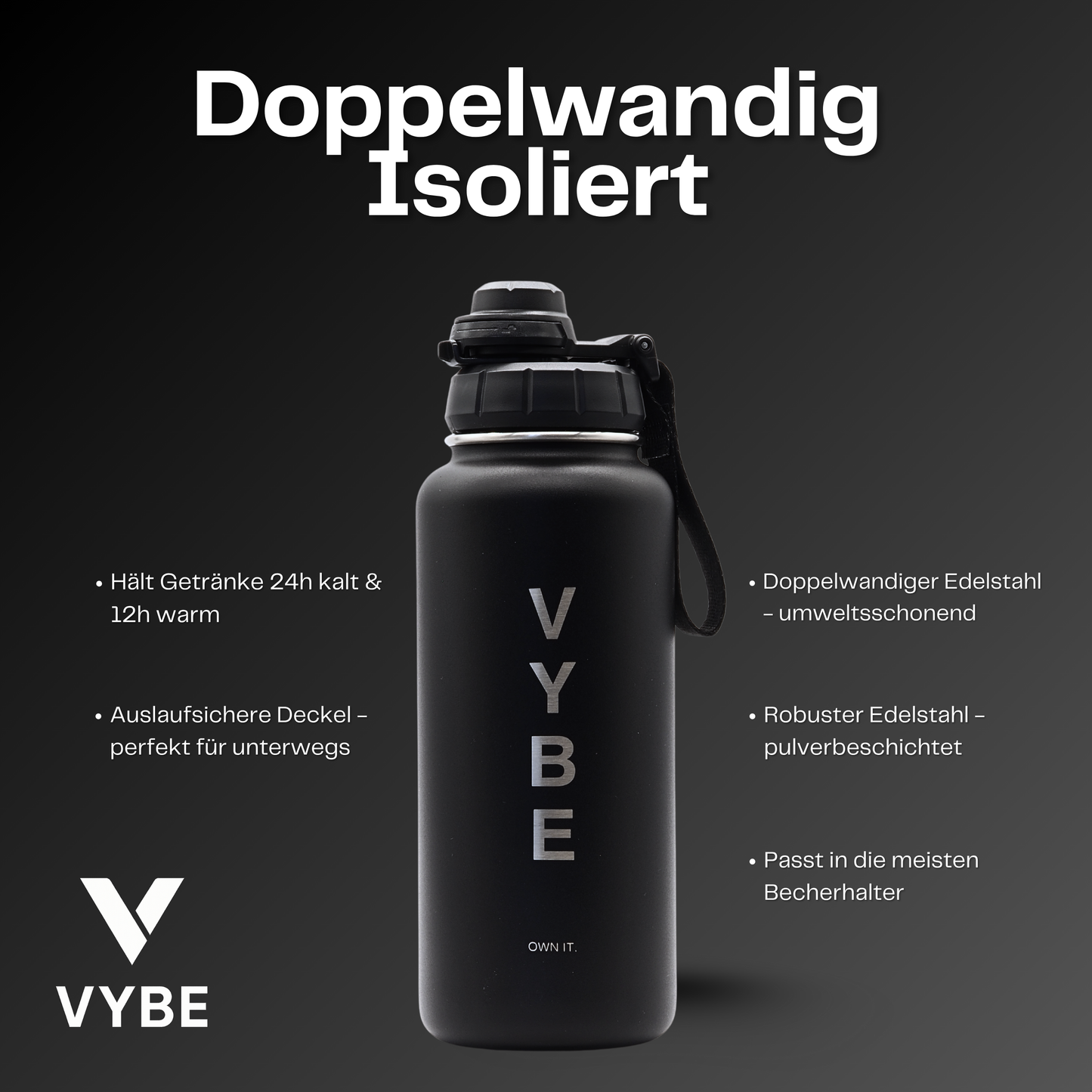 VYBE Edelstahlflasche 950ml