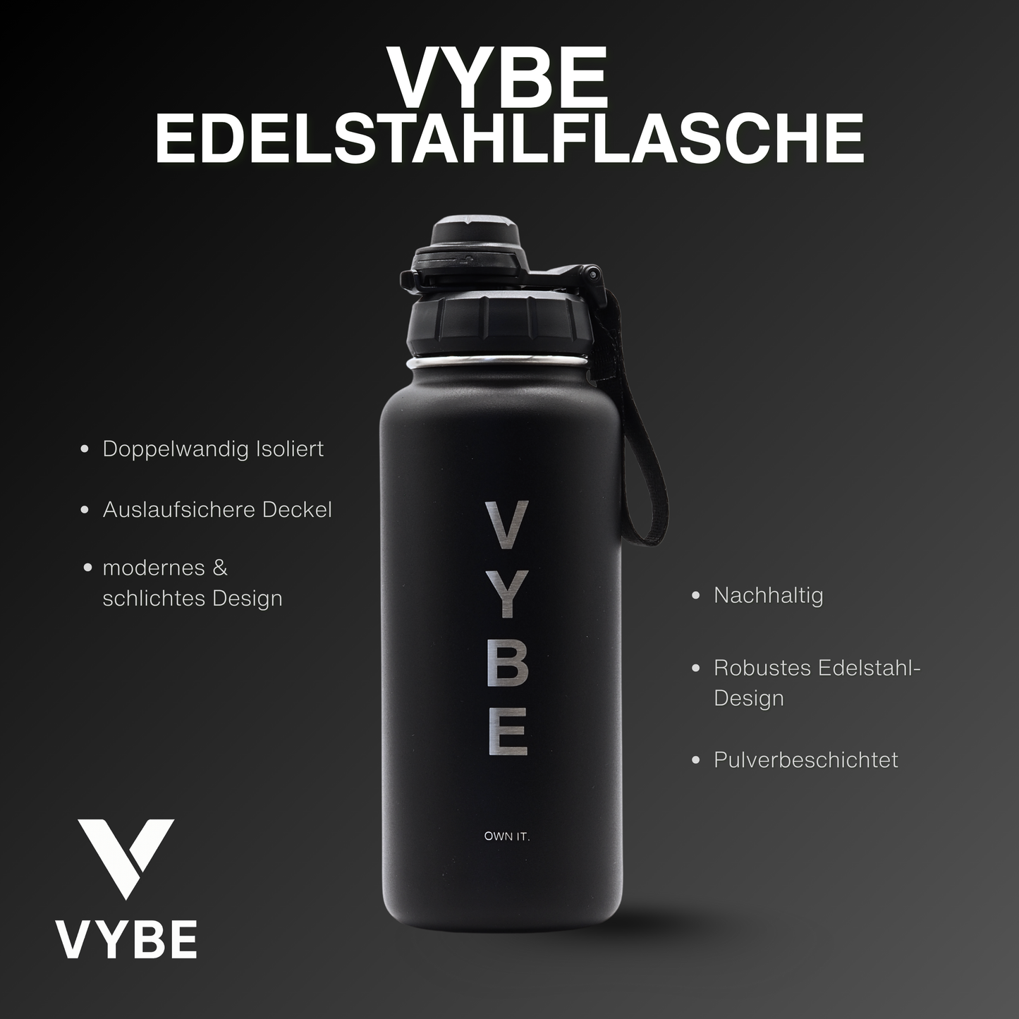 VYBE Edelstahlflasche 950ml